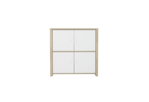 MATIS - Opbergkast speelgoed - 4 deuren - 100x40x100cm - wit