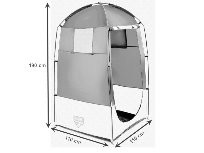 Bestway - douchetent - 110x110x190cm - grijs, rood