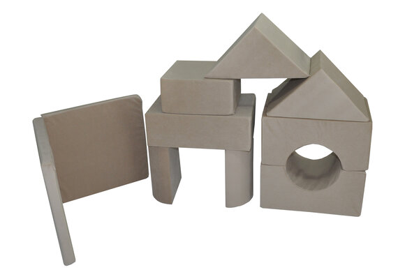 Foam blokken - soft play - ITAKA - 9 delig - beige