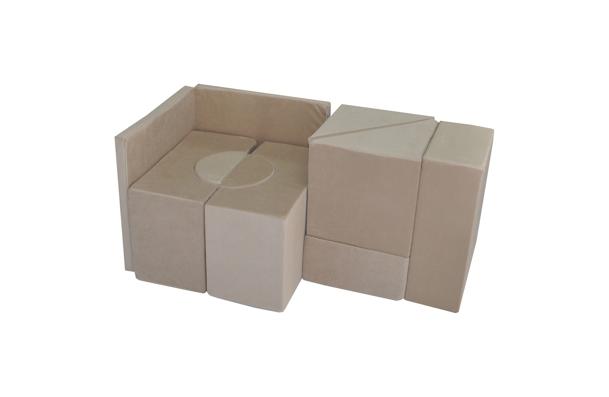 Foam blokken - soft play - ITAKA - 9 delig - beige