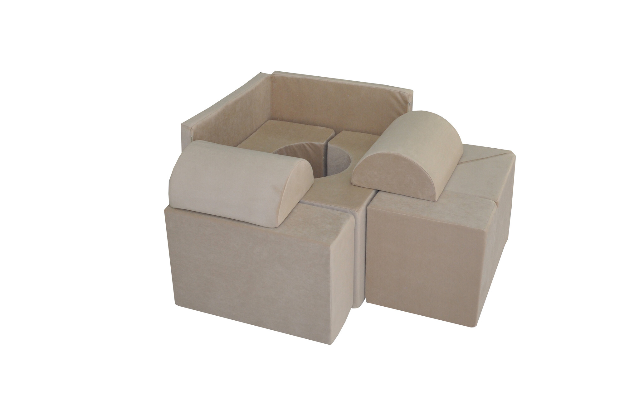 Foam blokken - soft play - ITAKA - 9 delig - beige