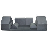 Foam blokken - soft play - ITAKA - 9 delig - donkergrijs