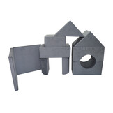 Foam blokken - soft play - ITAKA - 9 delig - donkergrijs