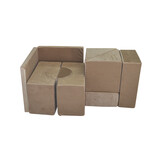 Foam blokken - soft play - ITAKA - 9 delig - cappuccino