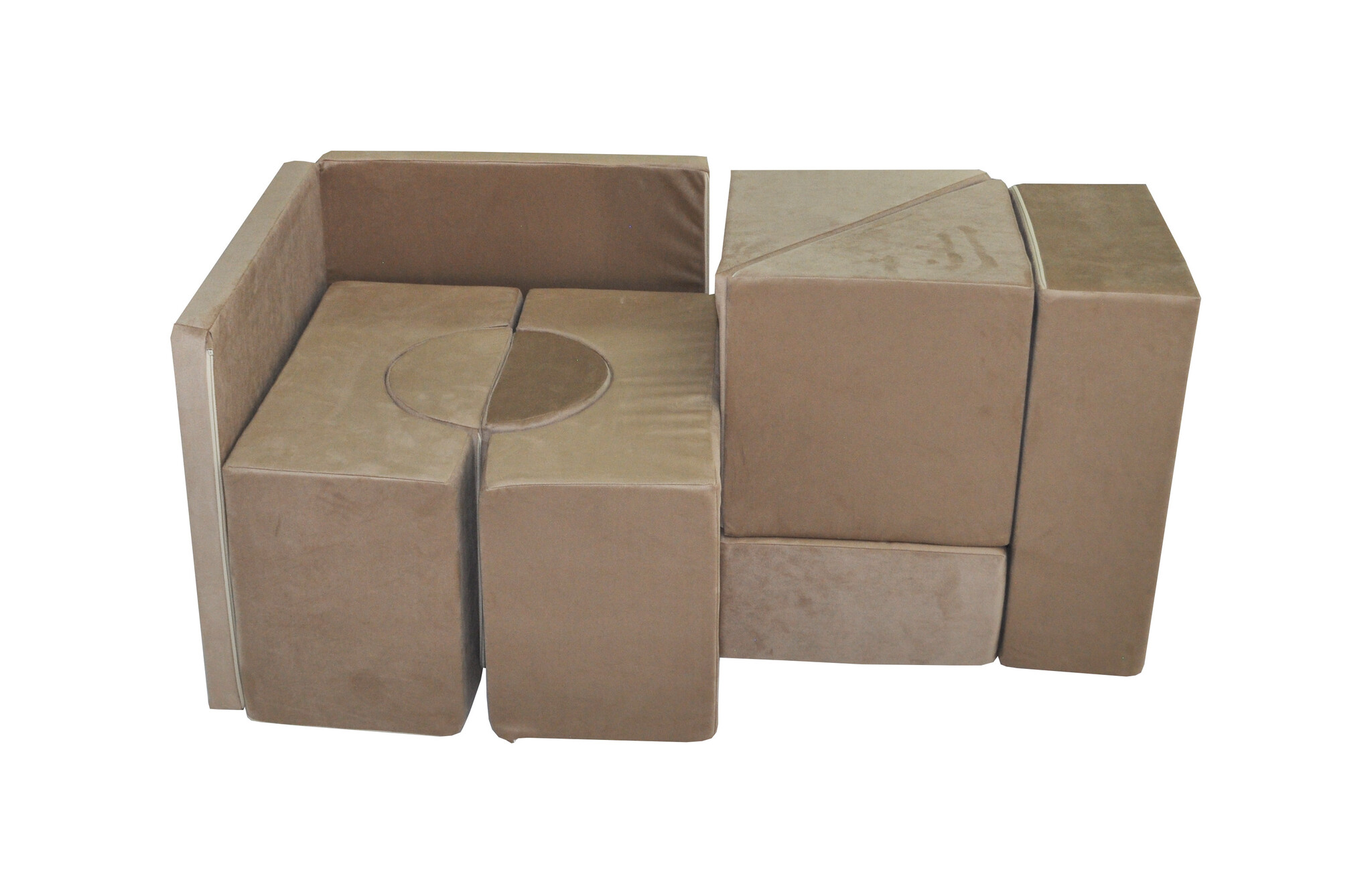 Foam blokken - soft play - ITAKA - 9 delig - cappuccino