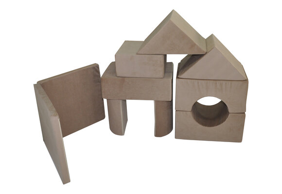 Foam blokken - soft play - ITAKA - 9 delig - cappuccino