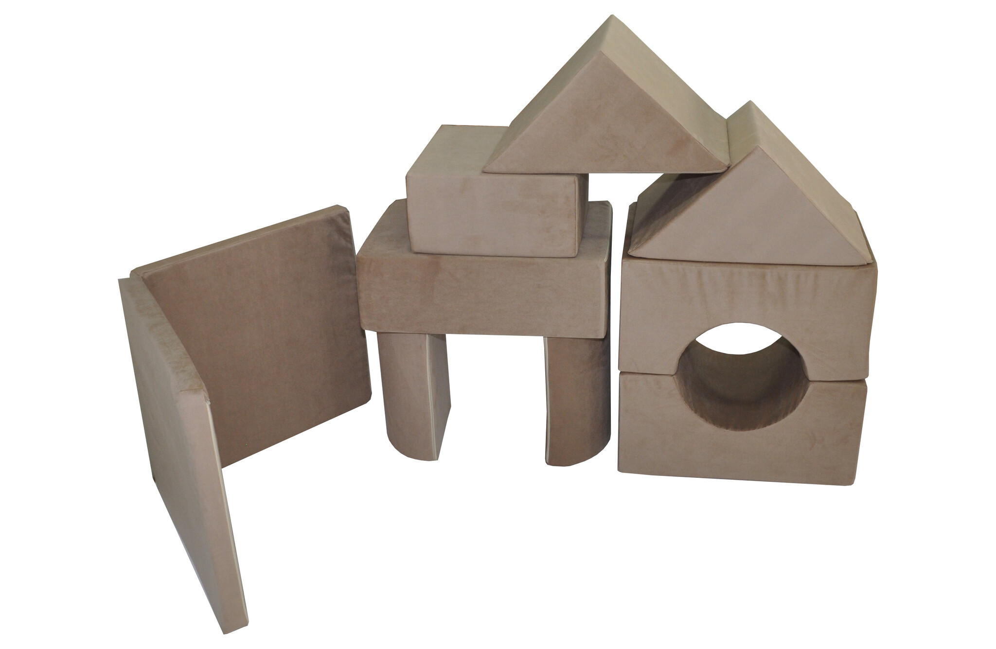 Foam blokken - soft play - ITAKA - 9 delig - cappuccino