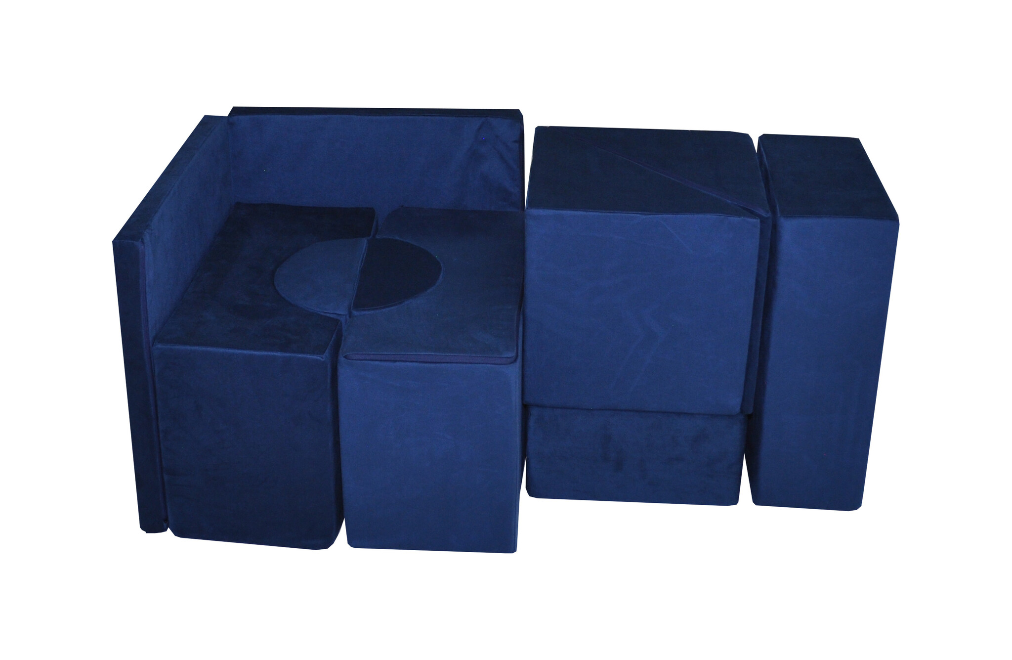 Foam blokken - soft play - ITAKA - 9 delig - marineblauw