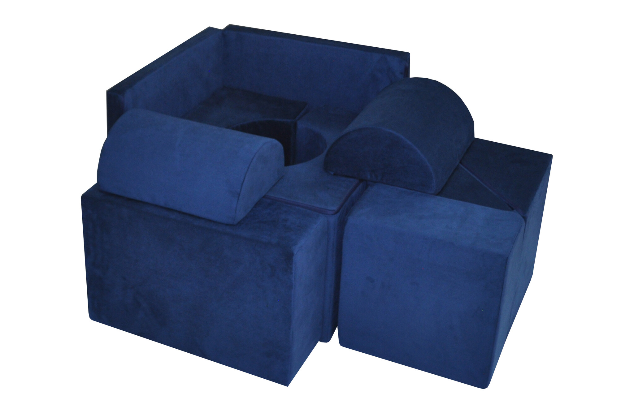 Foam blokken - soft play - ITAKA - 9 delig - marineblauw