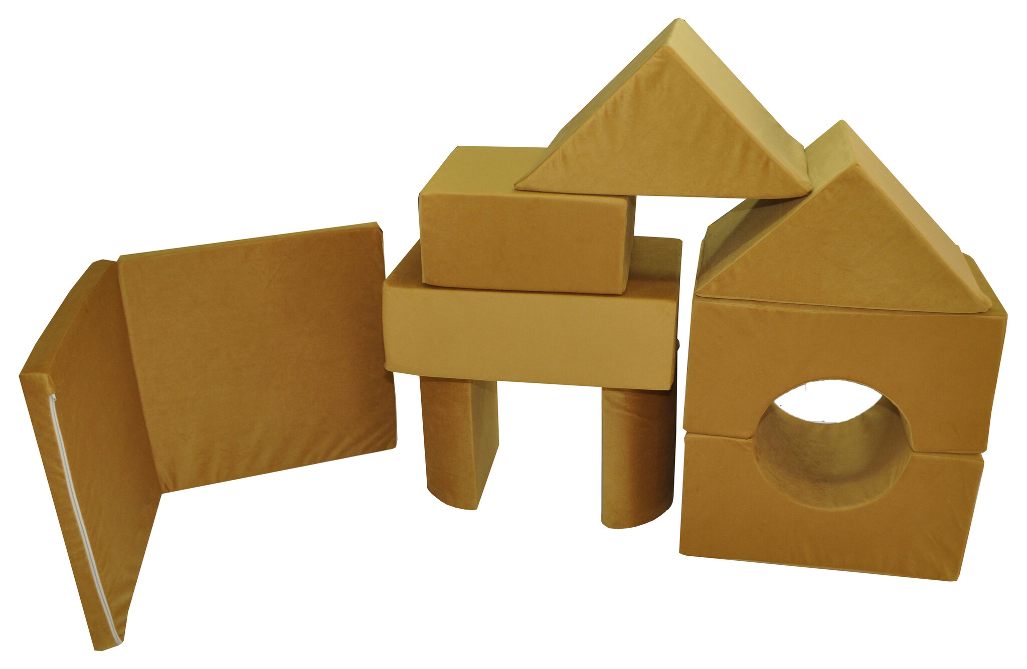 Foam blokken - soft play - ITAKA - 9 delig - okergeel