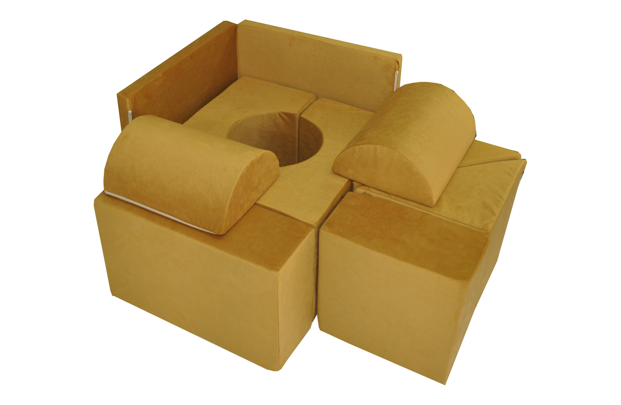 Foam blokken - soft play - ITAKA - 9 delig - okergeel