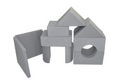 Foam blokken - soft play - ITAKA - 9 delig - grijs