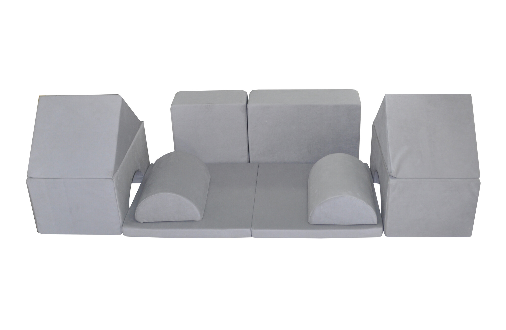 Foam blokken - soft play - ITAKA - 9 delig - grijs