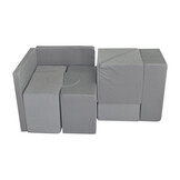 Foam blokken - soft play - ITAKA - 9 delig - grijs