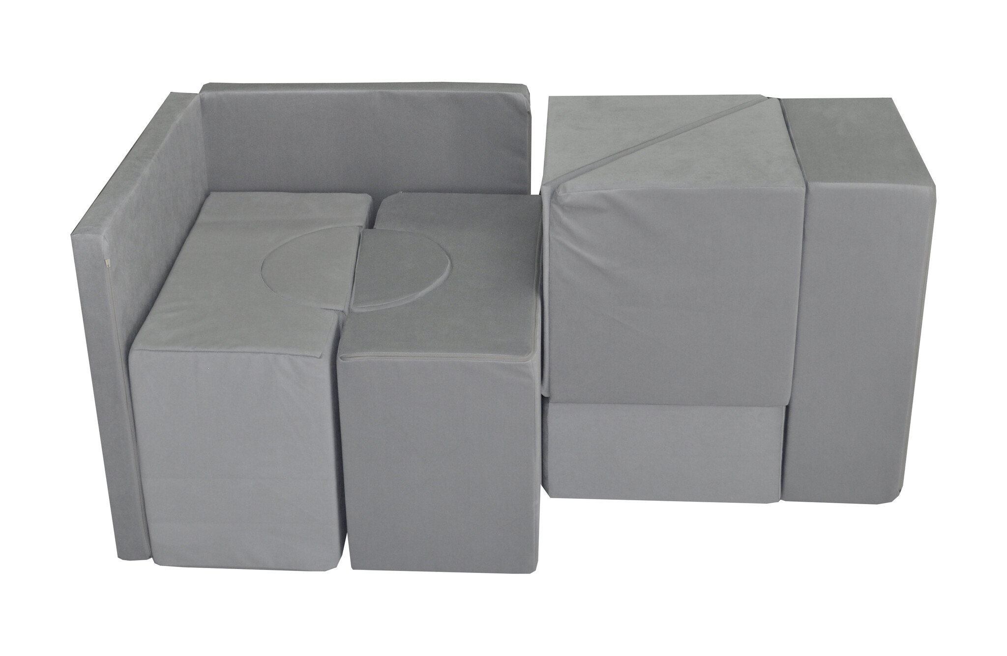 Foam blokken - soft play - ITAKA - 9 delig - grijs