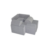 Foam blokken - soft play - ITAKA - 9 delig - grijs