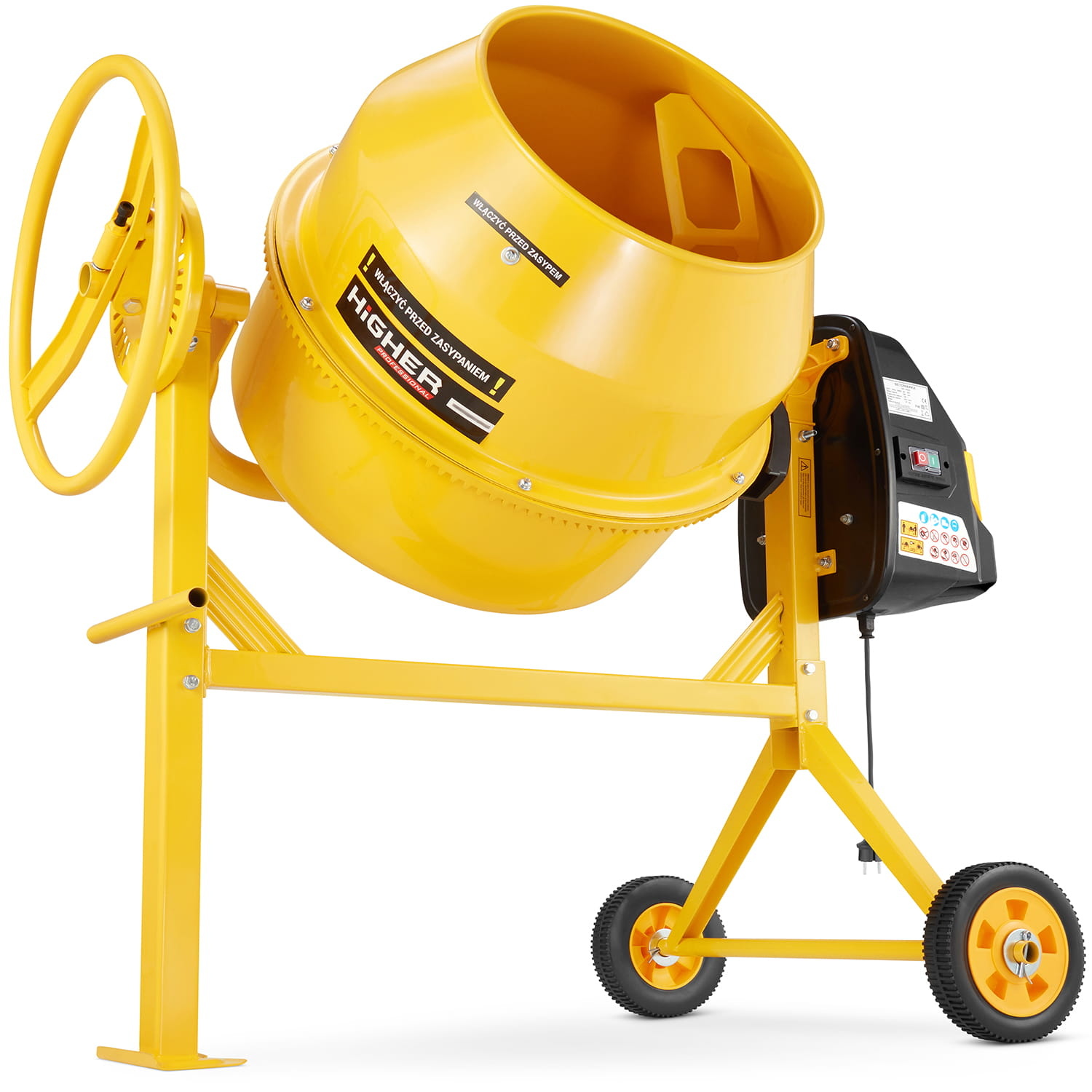 Betonmolen - betonmixer - 140L - 550W - HIGHER - geel