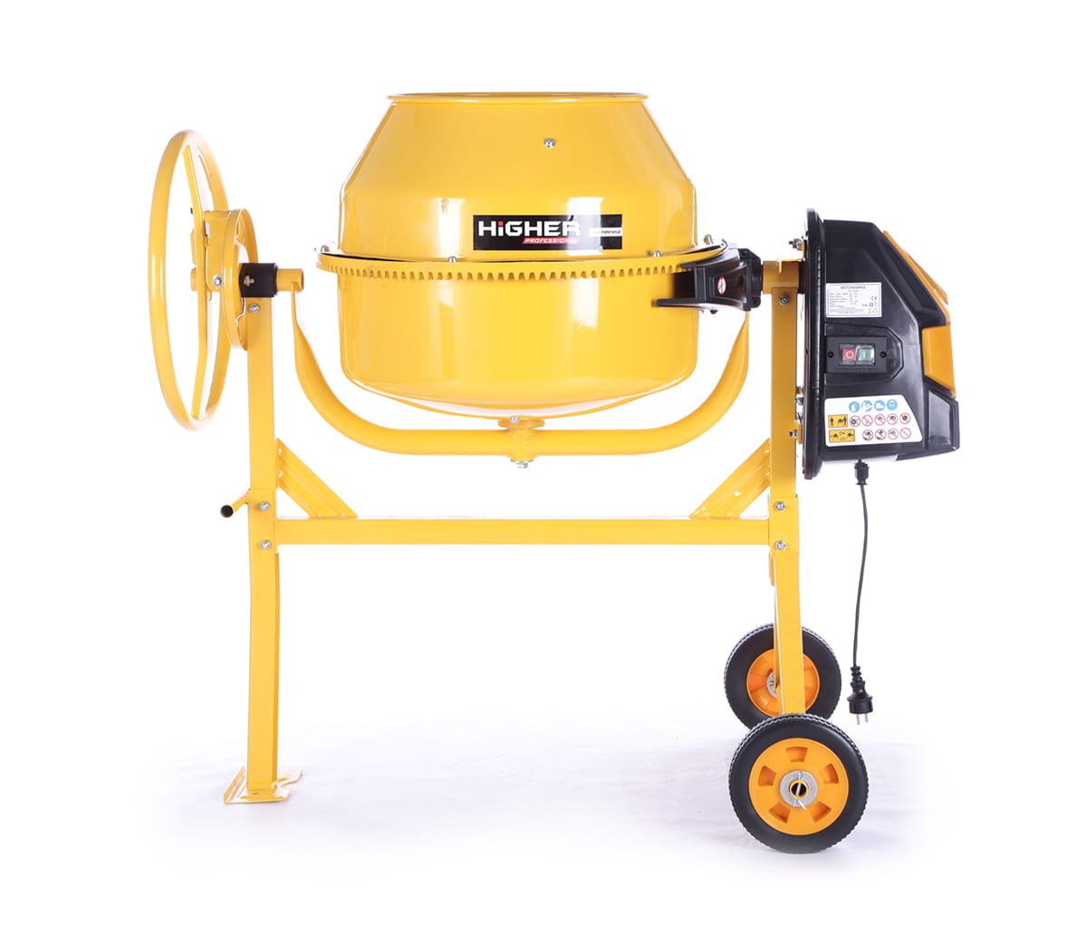 Betonmolen - betonmixer - 180L - 650W - HIGHER - geel