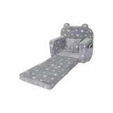 Kinderfauteuil - POLAR - 51x40x41 cm - sterren - grijs