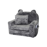 Kinderfauteuil - POLAR - 51x40x41 cm - effen - grijs