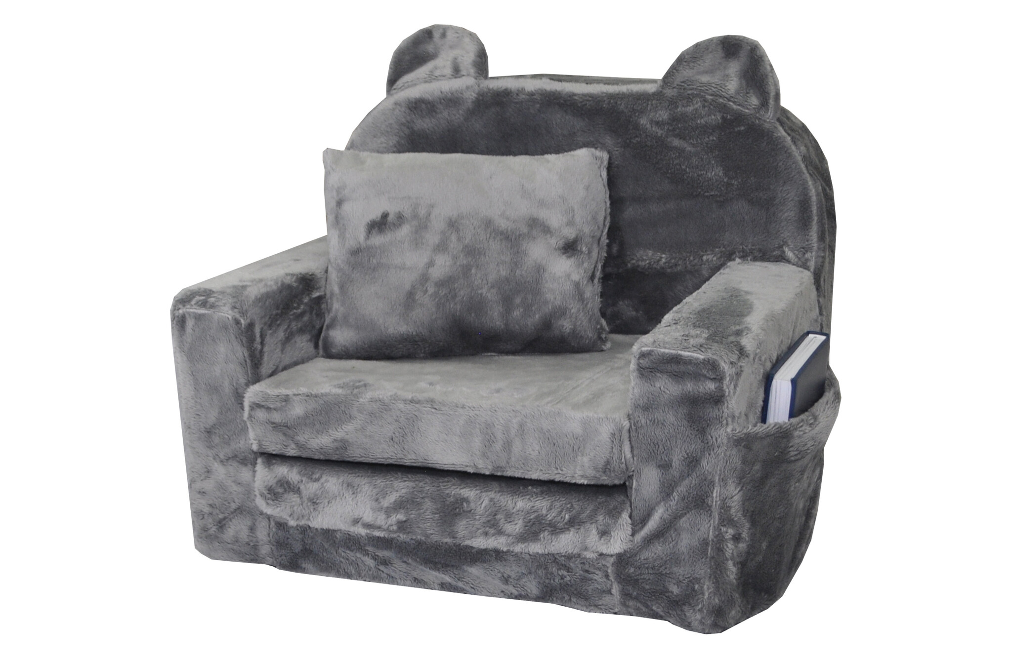 Kinderfauteuil - POLAR - 51x40x41 cm - effen - grijs