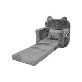 Kinderfauteuil - POLAR - 51x40x41 cm - effen - grijs
