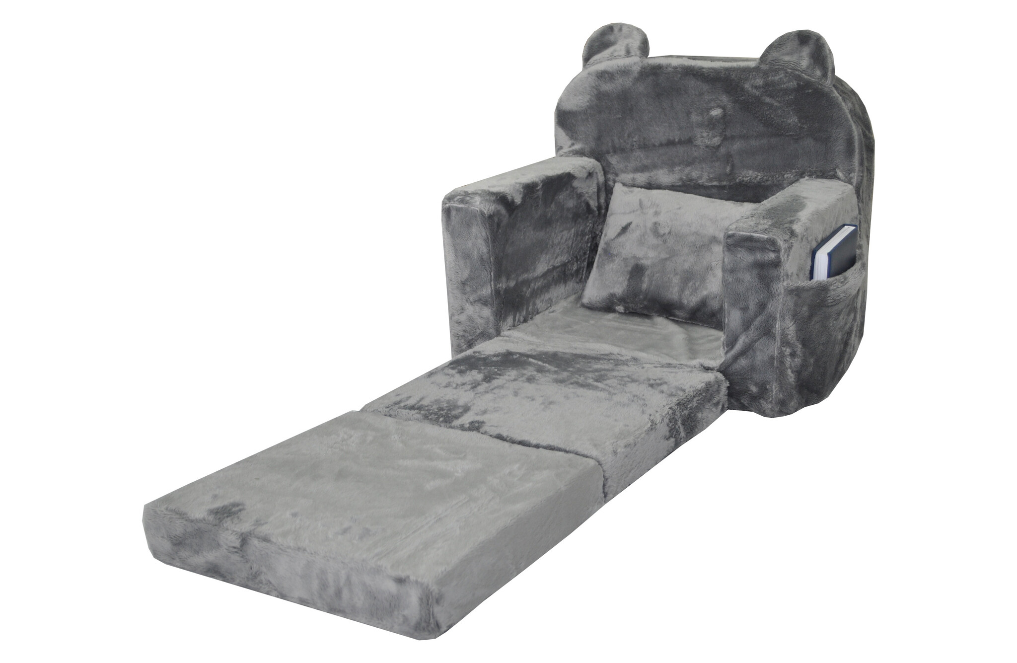 Kinderfauteuil - POLAR - 51x40x41 cm - effen - grijs