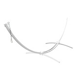 Hangmat met standaard - tot 220 kg - grijs frame - oranje rood