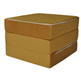 Opvouwbaar matras - logeermatras - 195x65x15 cm - okergeel