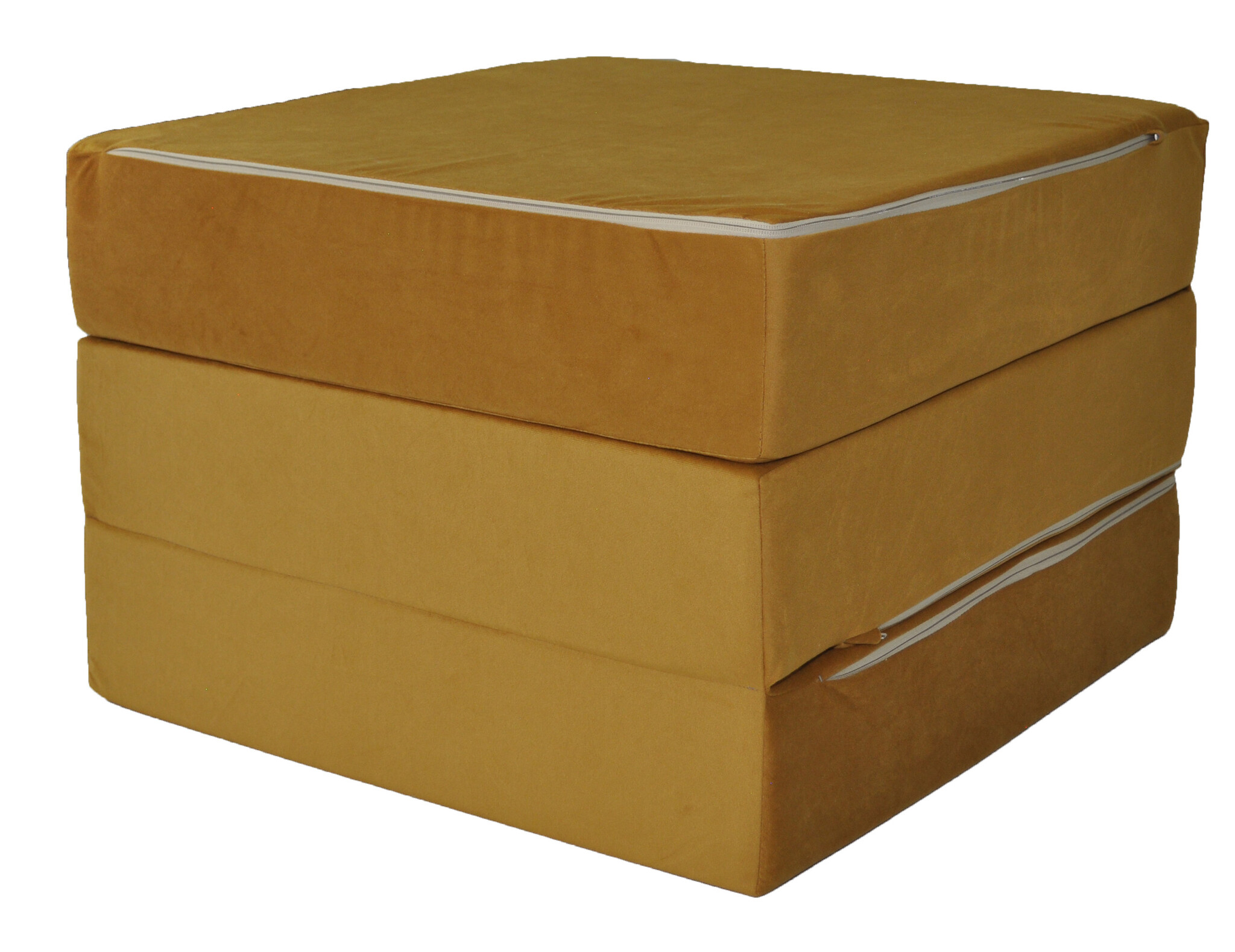 Opvouwbaar matras - logeermatras - 195x65x15 cm - okergeel