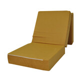 Opvouwbaar matras - logeermatras - 195x65x15 cm - okergeel