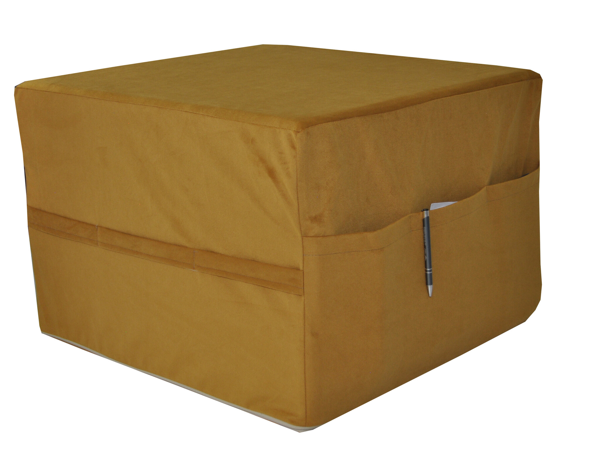 Opvouwbaar matras - logeermatras - 195x65x15 cm - okergeel