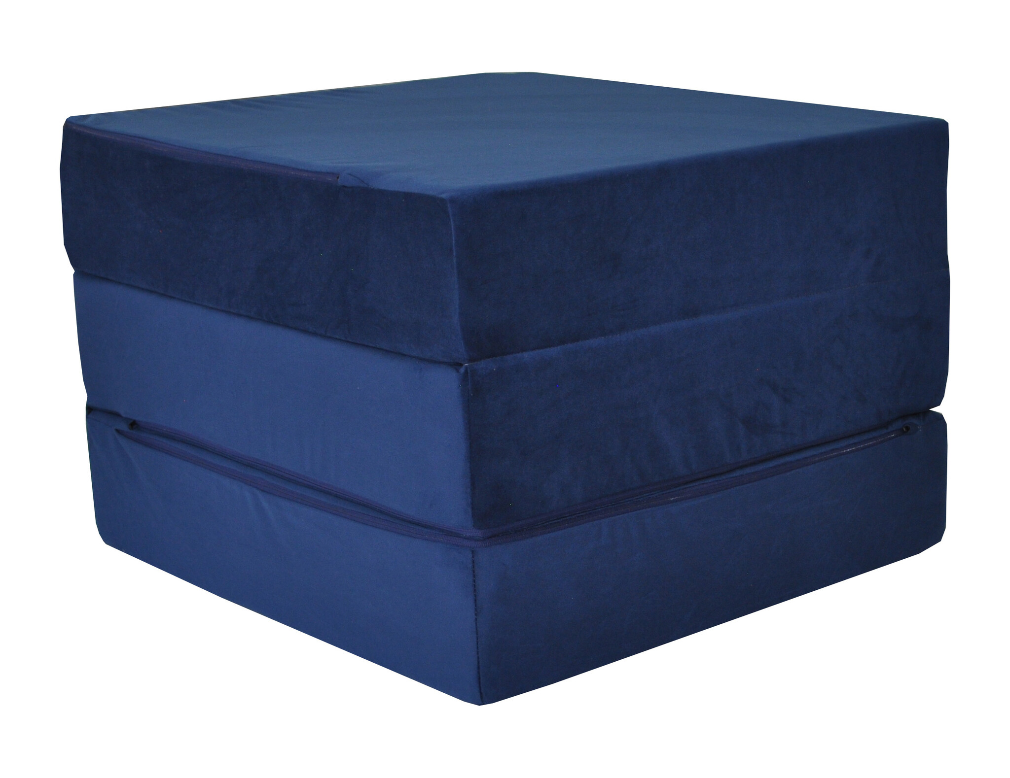 Opvouwbaar matras - logeermatras - 195x65x15 cm - marineblauw