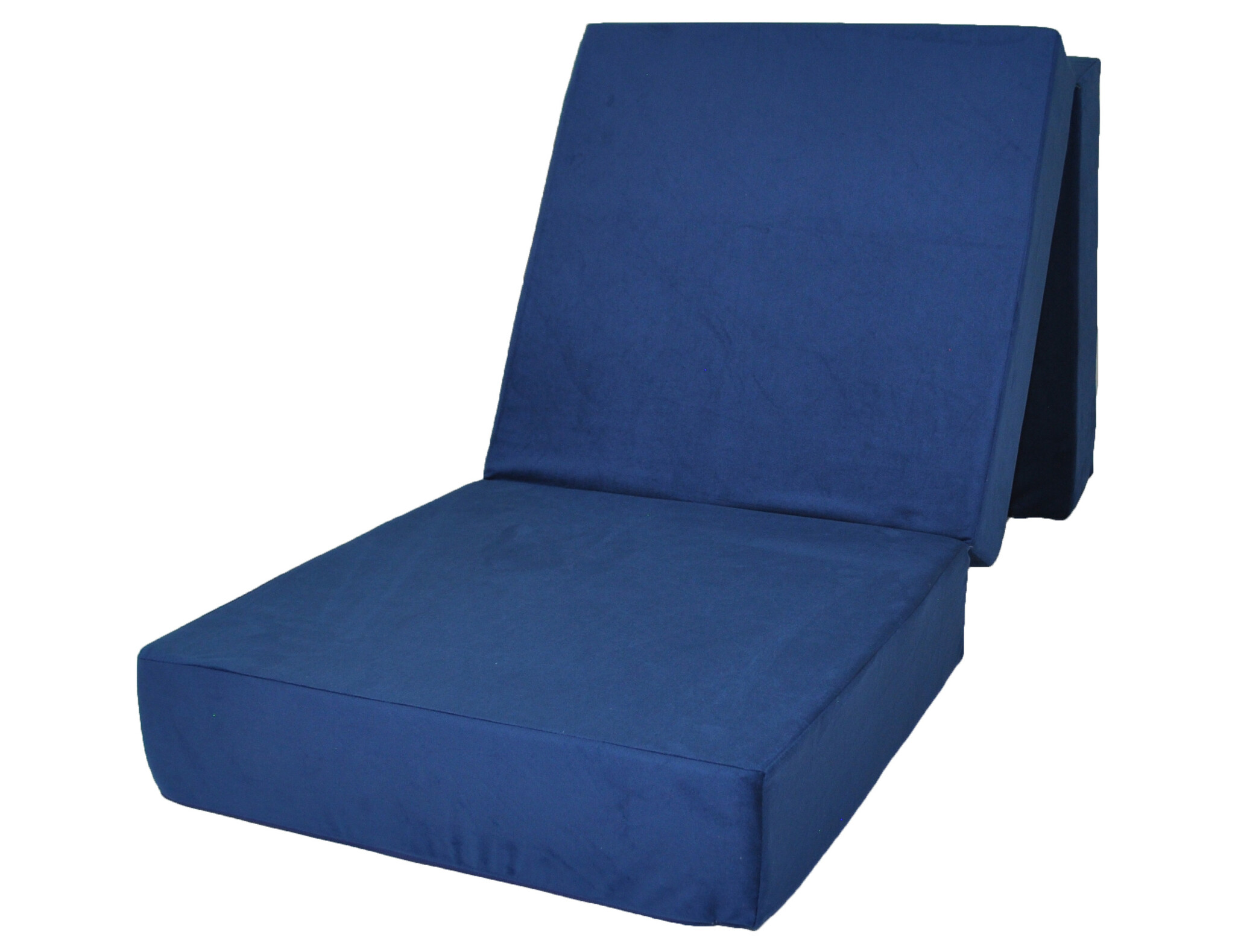 Opvouwbaar matras - logeermatras - 195x65x15 cm - marineblauw