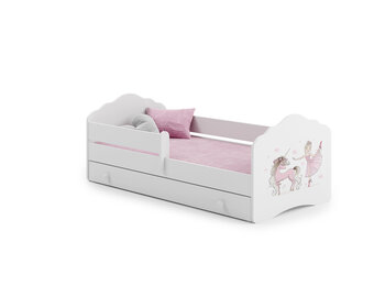 Kinderbed - fee & eenhoorn - met lade, matras & hekje - 160x80 cm