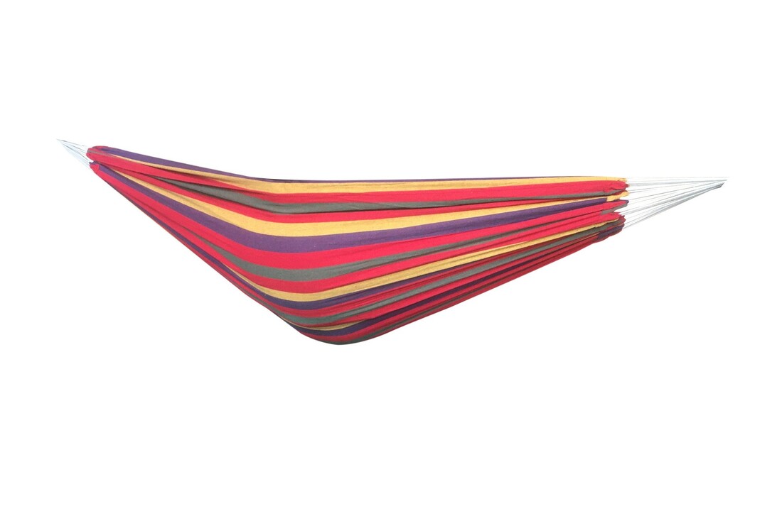 Hangmat - 200x150 cm - polyester/katoen - rood