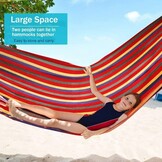 Hangmat - 200x150 cm - polyester/katoen - rood