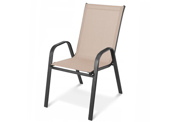 Tuinstoel - 54x65x89cm - Textielbekleding - beige