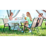 Tuinstoel - 54x65x89cm - Textielbekleding - beige