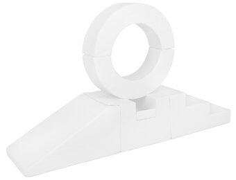 Foam blokken - met hoepel en glijbaan - 7 delig - wit