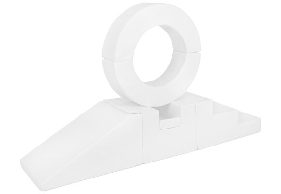 Foam blokken - met hoepel en glijbaan - 7 delig - wit