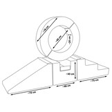 Foam blokken - met hoepel en glijbaan - 7 delig - beige