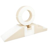 Foam blokken - met hoepel en glijbaan - 7 delig - beige