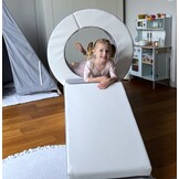 Foam blokken - met hoepel en glijbaan - 7 delig - roze