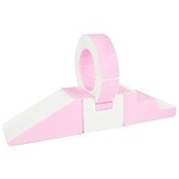 Foam blokken - met hoepel en glijbaan - 7 delig - roze