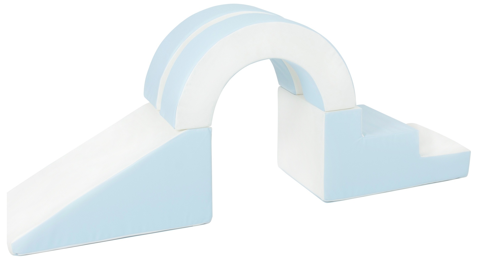 Foam blokken - met hoepel en glijbaan - 7 delig - blauw