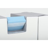 Foam blokken - met hoepel en glijbaan - 7 delig - blauw grijs