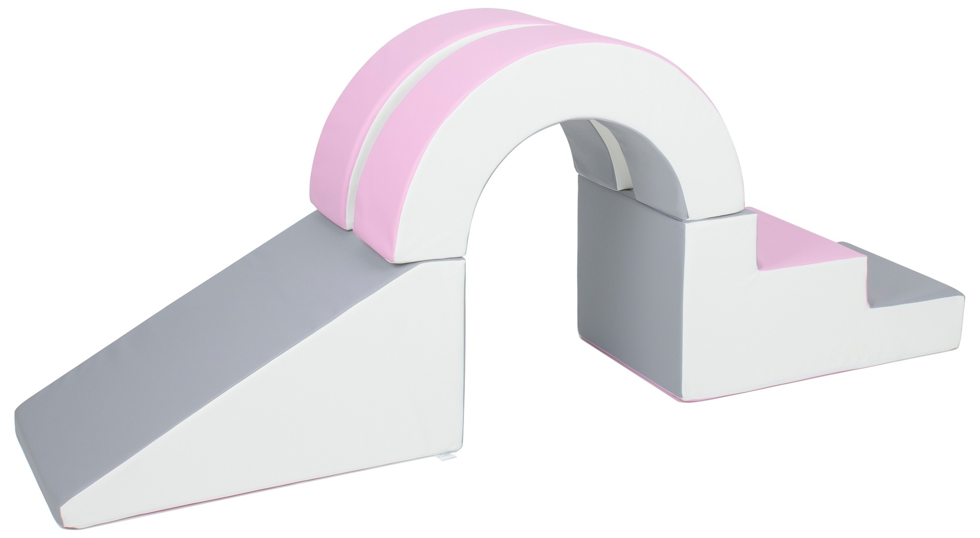 Foam blokken - met hoepel en glijbaan - 7 delig - roze grijs