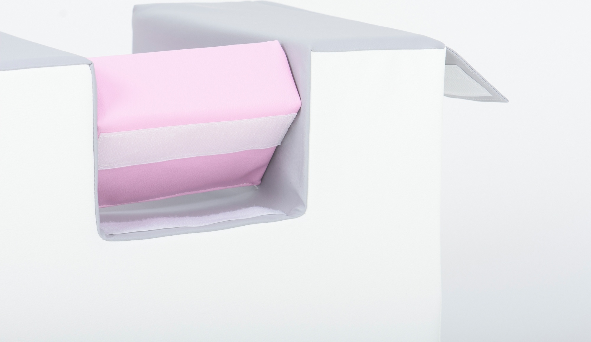 Foam blokken - met hoepel en glijbaan - 7 delig - roze grijs