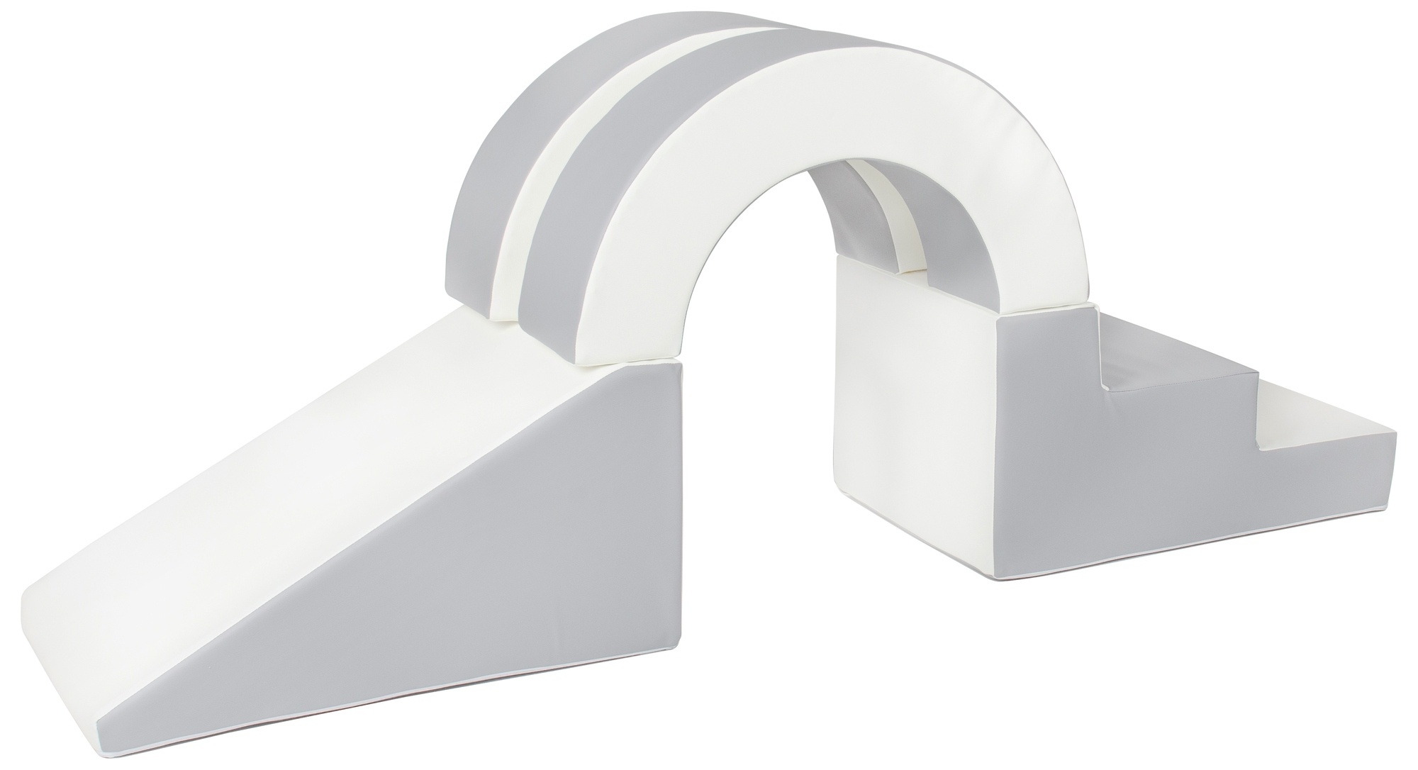 Foam blokken - met hoepel en glijbaan - 7 delig - grijs